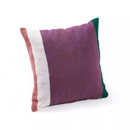 Almohadón Maraca Verde/Púrpura - 50x50 cm