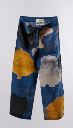 Pantalon Jaipur Lino/ Azul - AGAVE
