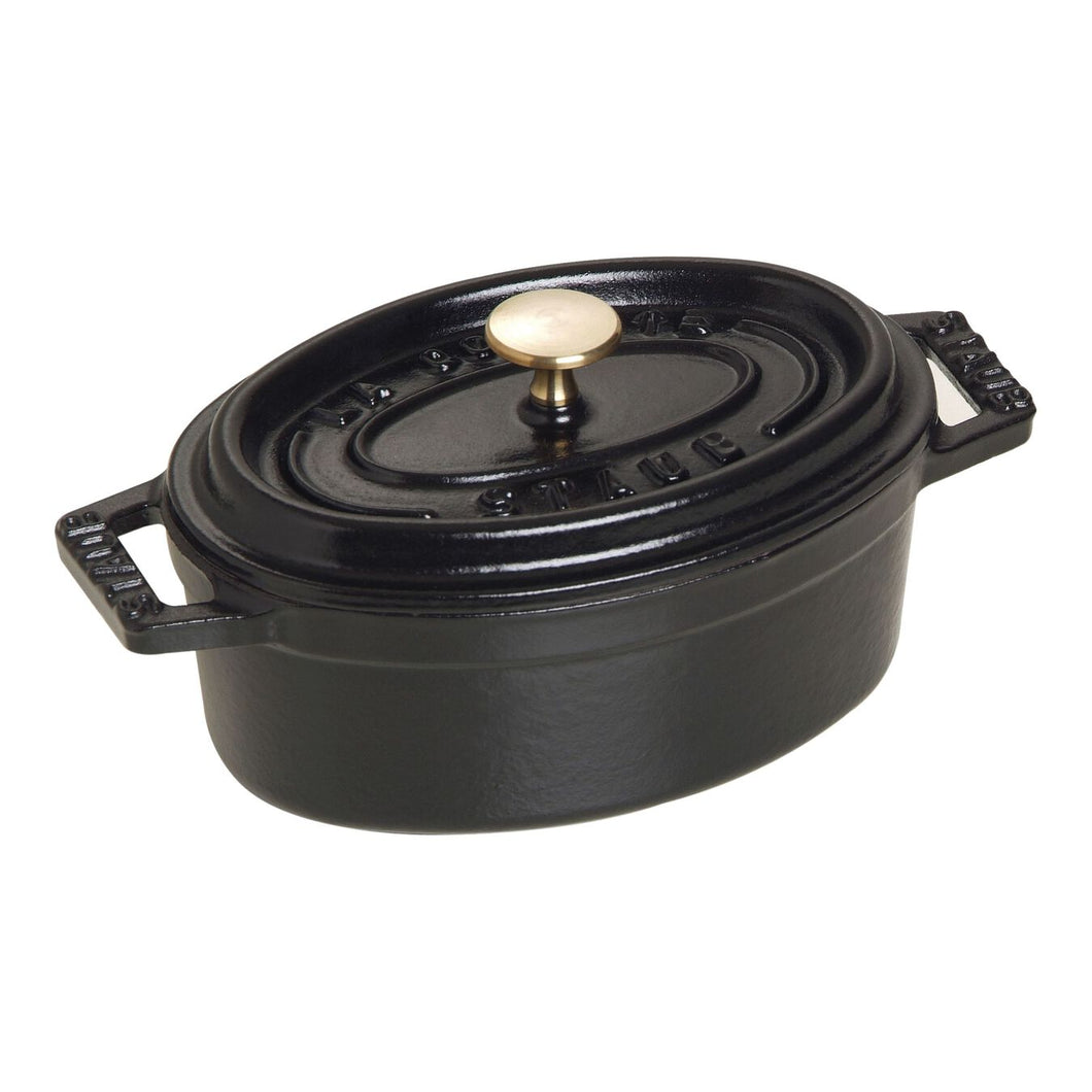 COCOTTE OVAL 11CM BLACK STAUB CAST IRON-Vajilla-monoccino