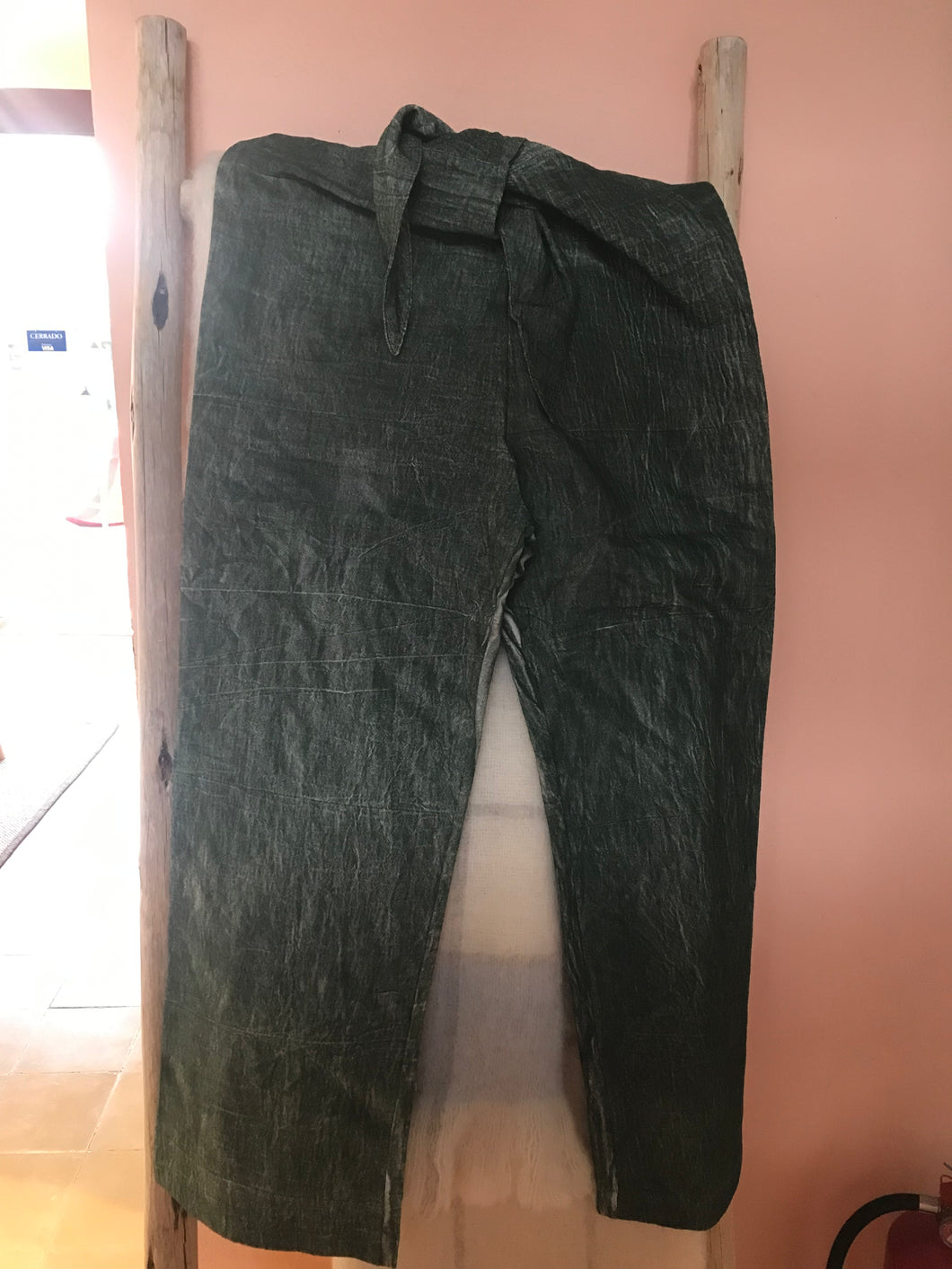 Pantalon Jaipur verde-monoccino
