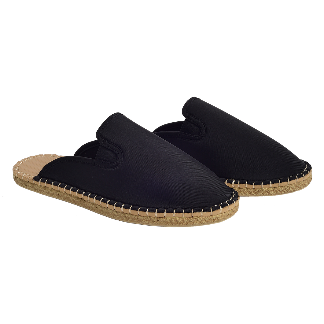 Mule de Neopreno Negro-Alpargatas-monoccino