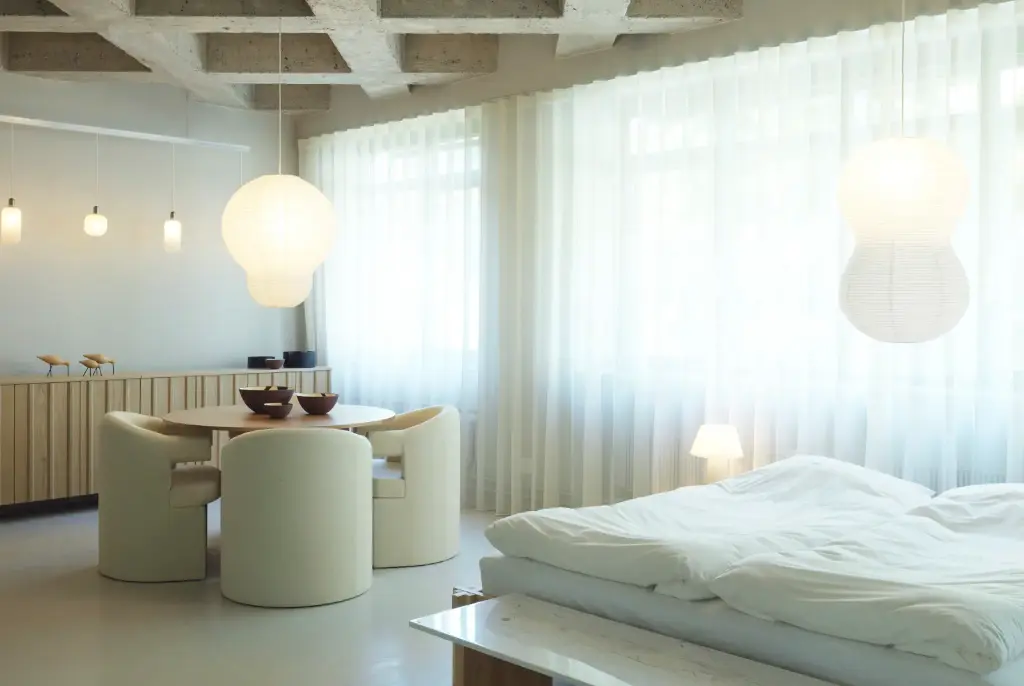 Puff Lamp Twist White H: 90 x Ø: 50 cm