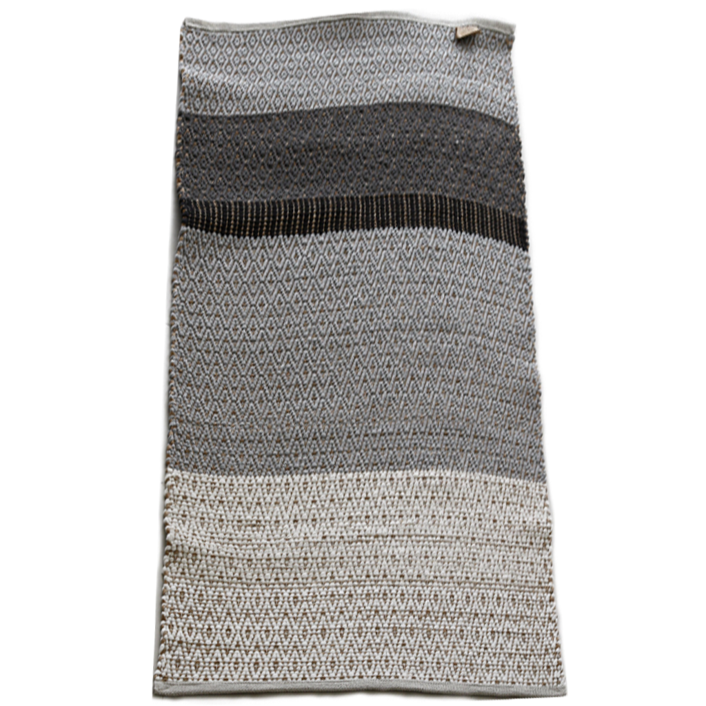 Alfombra Algodón y Corcho | Grey and Black 120 x 160