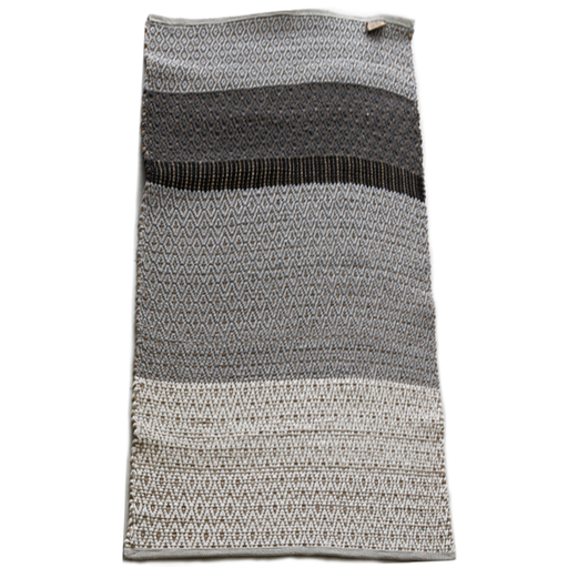 Alfombra Algodón y Corcho | Grey and Black 120 x 160